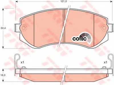 Комплект тормозных колодок, дисковый тормоз COTEC TRW купить