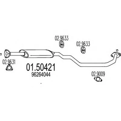 Средний глушитель выхлопных газов MTS купить