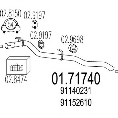 Труба выхлопного газа MTS купить