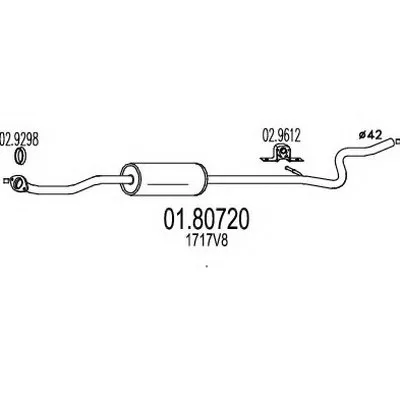 Средний глушитель выхлопных газов MTS купить