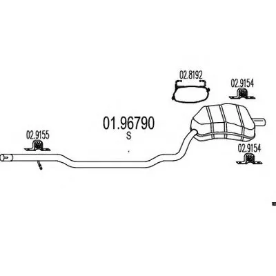 Глушитель выхлопных газов конечный MTS купить