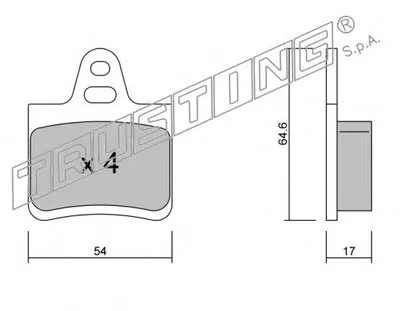 Комплект тормозных колодок, дисковый тормоз TRUSTING купить