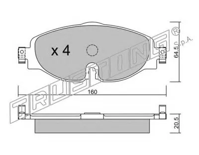 Комплект тормозных колодок, дисковый тормоз TRUSTING купить