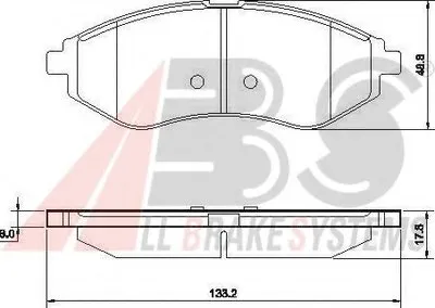 Комплект тормозных колодок, дисковый тормоз A.B.S. купить