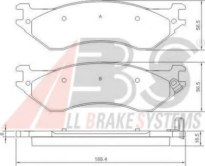 Комплект тормозных колодок, дисковый тормоз A.B.S. купить