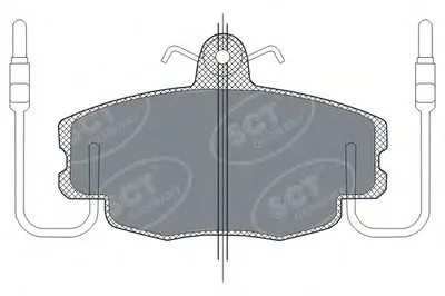 Комплект тормозных колодок, дисковый тормоз SCT Germany купить