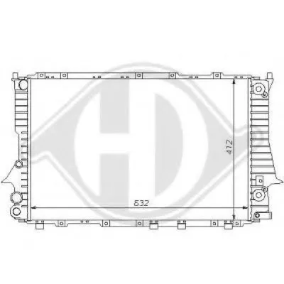 Радиатор, охлаждение двигателя DIEDERICHS купить