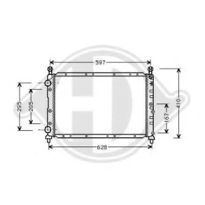 Радиатор, охлаждение двигателя DIEDERICHS купить