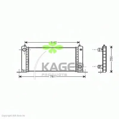 Радиатор, охлаждение двигателя KAGER купить