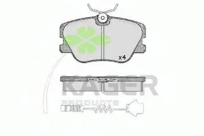 Комплект тормозных колодок, дисковый тормоз KAGER купить