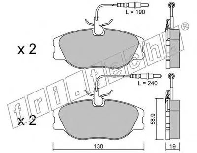 Комплект тормозных колодок, дисковый тормоз fri.tech. купить