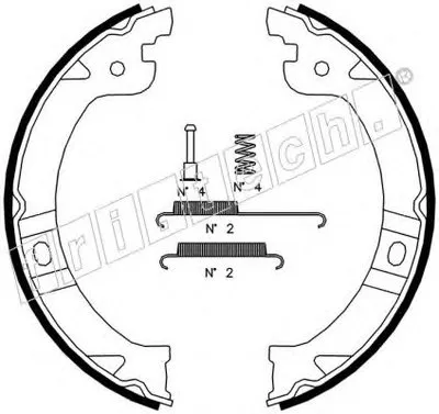 Комплект тормозных колодок, стояночная тормозная система fri.tech. купить