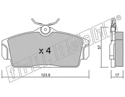 Комплект тормозных колодок, дисковый тормоз fri.tech. купить