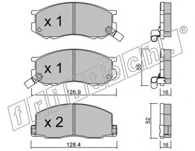 Комплект тормозных колодок, дисковый тормоз fri.tech. купить