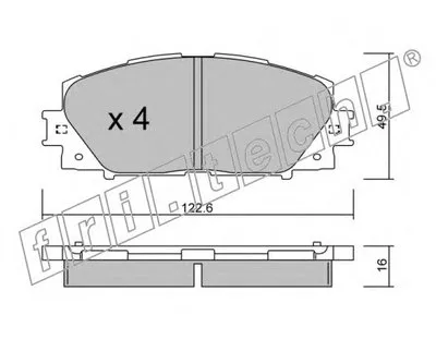 Комплект тормозных колодок, дисковый тормоз fri.tech. купить