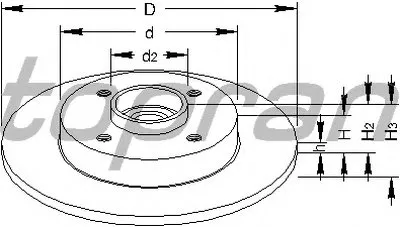 Тормозной диск TOPRAN купить