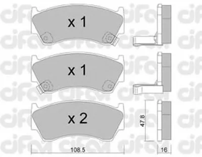 Комплект тормозных колодок, дисковый тормоз CIFAM купить