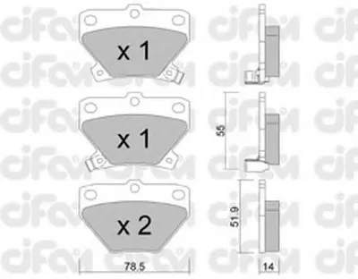 Комплект тормозных колодок, дисковый тормоз CIFAM купить