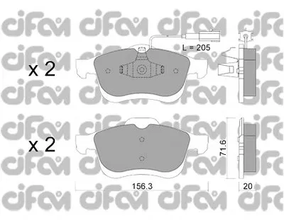 Комплект тормозных колодок, дисковый тормоз CIFAM купить