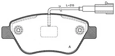 Комплект тормозных колодок, дисковый тормоз ADVANCE OPEN PARTS купить