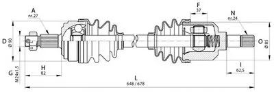 Приводной вал SPIN OPEN PARTS купить