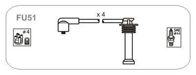 Комплект проводов зажигания JANMOR купить