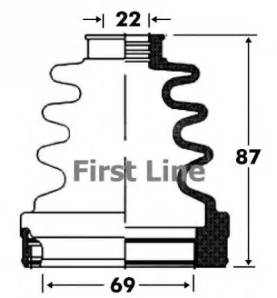 Пыльник, приводной вал FIRST LINE купить