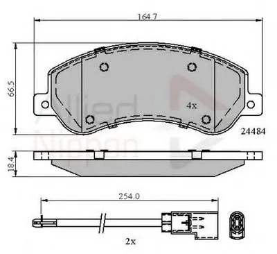 Комплект тормозных колодок, дисковый тормоз ANL Braking COMLINE купить