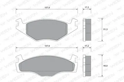 Комплект тормозных колодок, дисковый тормоз WEEN купить