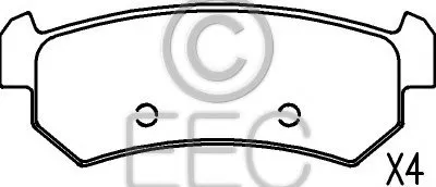 Комплект тормозных колодок, дисковый тормоз EEC купить