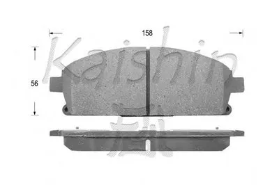 Комплект тормозных колодок, дисковый тормоз KAISHIN купить