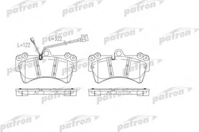 Комплект тормозных колодок, дисковый тормоз PATRON купить