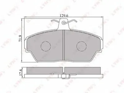 Комплект тормозных колодок, дисковый тормоз LYNXauto купить