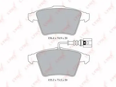 Комплект тормозных колодок, дисковый тормоз LYNXauto купить