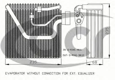 Испаритель, кондиционер ACR купить