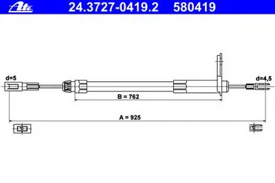 Трос, стояночная тормозная система ATE купить