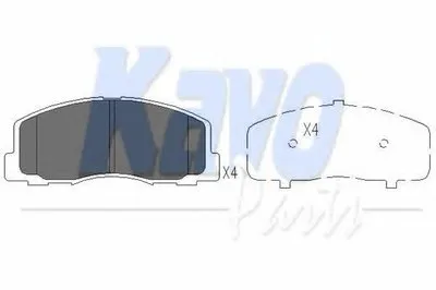 Комплект тормозных колодок, дисковый тормоз KAVO PARTS купить