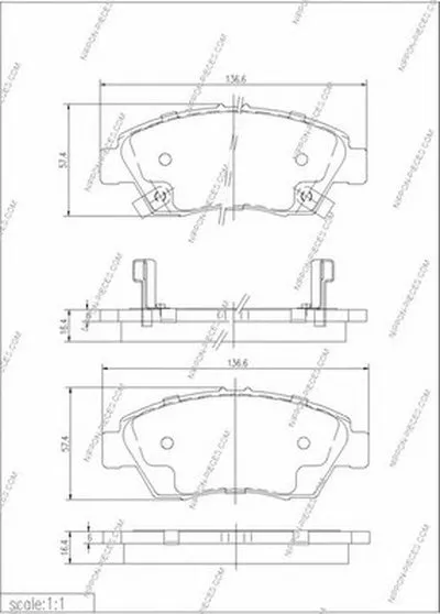 Комплект тормозных колодок, дисковый тормоз NPS купить