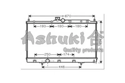 Радиатор, охлаждение двигателя ASHUKI купить