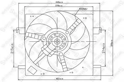 Вентилятор, охлаждение двигателя STELLOX купить