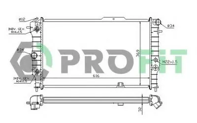 Радиатор, охлаждение двигателя PROFIT купить