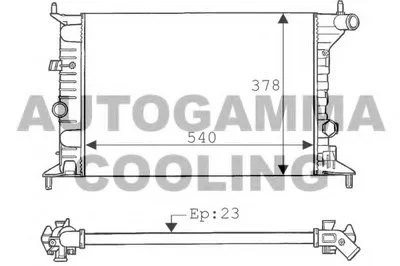 Радиатор, охлаждение двигателя AUTOGAMMA купить