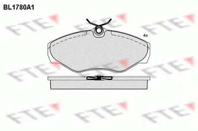 Комплект тормозных колодок, дисковый тормоз FTE купить
