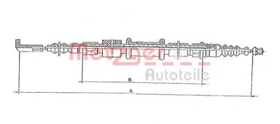 Трос, стояночная тормозная система COFLE METZGER купить