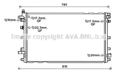 Радиатор, охлаждение двигателя AVA QUALITY COOLING купить
