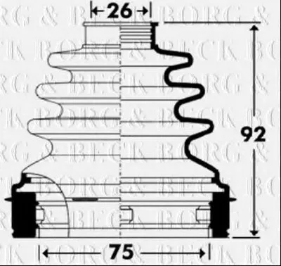 Пыльник, приводной вал BORG & BECK купить