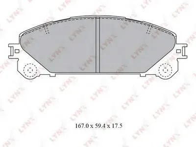 Комплект тормозных колодок, дисковый тормоз LYNXauto купить
