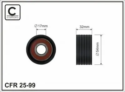 Паразитный / Ведущий ролик, зубчатый ремень CAFFARO купить