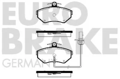 Комплект тормозных колодок, дисковый тормоз EUROBRAKE купить