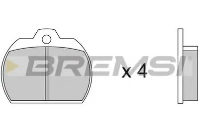 Комплект тормозных колодок, дисковый тормоз BREMSI купить